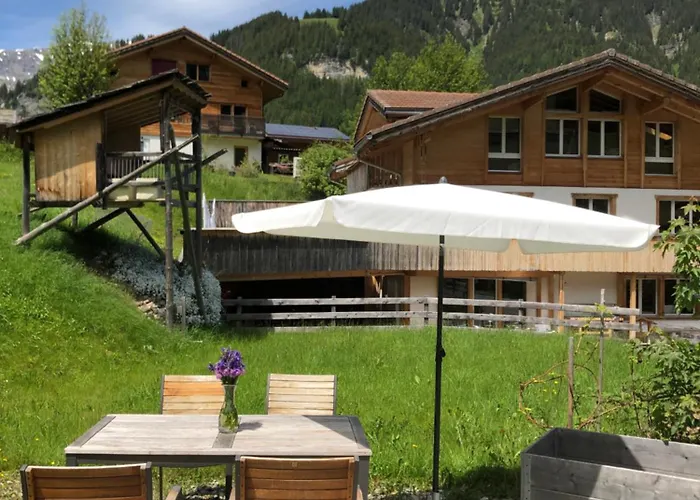 2-zimmer Ferienwohnung,parterre,sitzplatz,garage * Adelboden